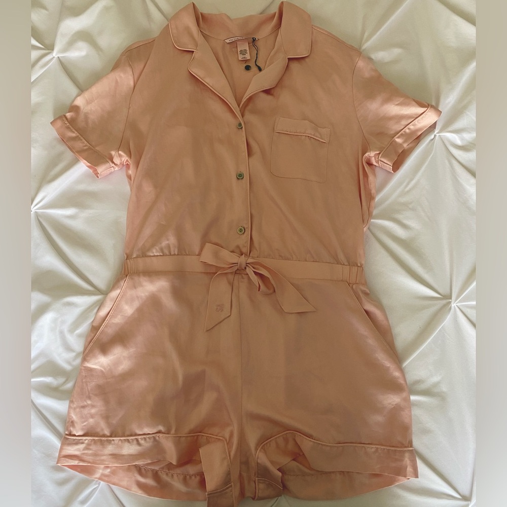 Victoria’s Secret satin romper. Women’s size Large.